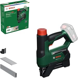 Bosch AdvancedTacker 18V-25 Cordless Stapler/Nailer System (Powerful 2-in-1 Tool for Nailing and Stapling; with Staples, Nails, Distance Stopper, Wire Guide Tip) - Image 1