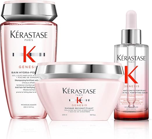 KÉRASTASE Genesis Nourishing & Anti-Breakage Routine for Fragile Hair - Hydra-Fortifying Bath Shampoo + Replenishing Mask + Fortifying Anti-Loss Serum - Image 1