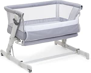 Chicco Next2Me Pop Up, Baby Cosleeping Crib, Compact Closure, Portable Anywhere, Open Edge, Adjustable Height, Mattress and Travel Bag Included, Grey Mist - Image 1