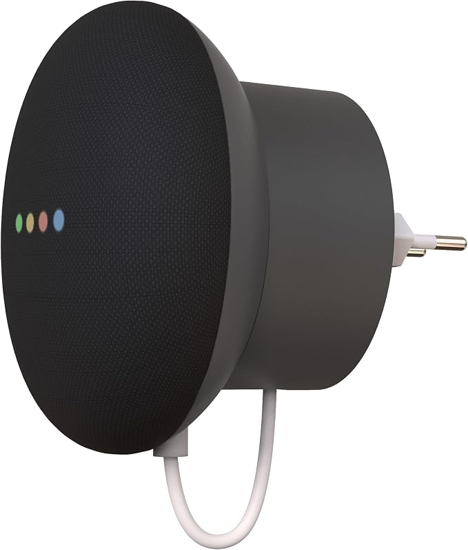 Google Nest Mini Wall Mount Compact 2nd Gen Bracket Hides Loose Cables Grey - Image 1