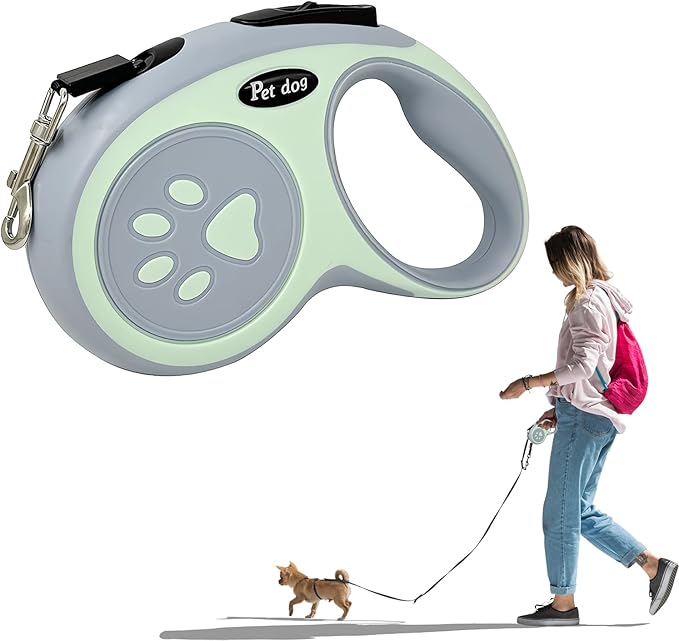 5 m Flexi 360° Rotatable Retractable Dog Lead with Non-Slip Handle and Quick Brake Button Suitable for Small, Medium and Large Dogs - Image 1