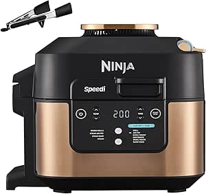 Ninja Speedi 10-in-1 Fast Pressure Cooker, Air Fryer, Air Fryer and Multicooker, 5.7L, Meals for 4 in 15 Minutes, Steam, Grill, Bake, Roast, Stew and More, Black and Copper ON400EUCP - Image 1