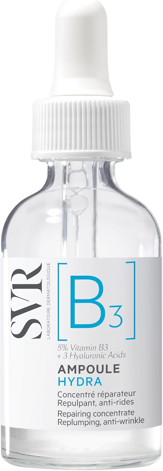 SVR – Hydra Ampoule [B3] – Hydrating Repair Serum – Plumps, soothes and strengthens the skin barrier – For sensitive and dehydrated skin – Niacinamide 5%, 3 Hyaluronic Acids – 30 ml - Image 1