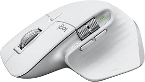 Logitech MX Master 3S pour Mac - Souris Bluetooth Sans Fil avec Défilement Ultra-Rapide, Ergonomique, DPI 8K, Suivi sur Verre, Clics Silencieux, USB-C, Apple, iPad - Pale Grey - Image 1