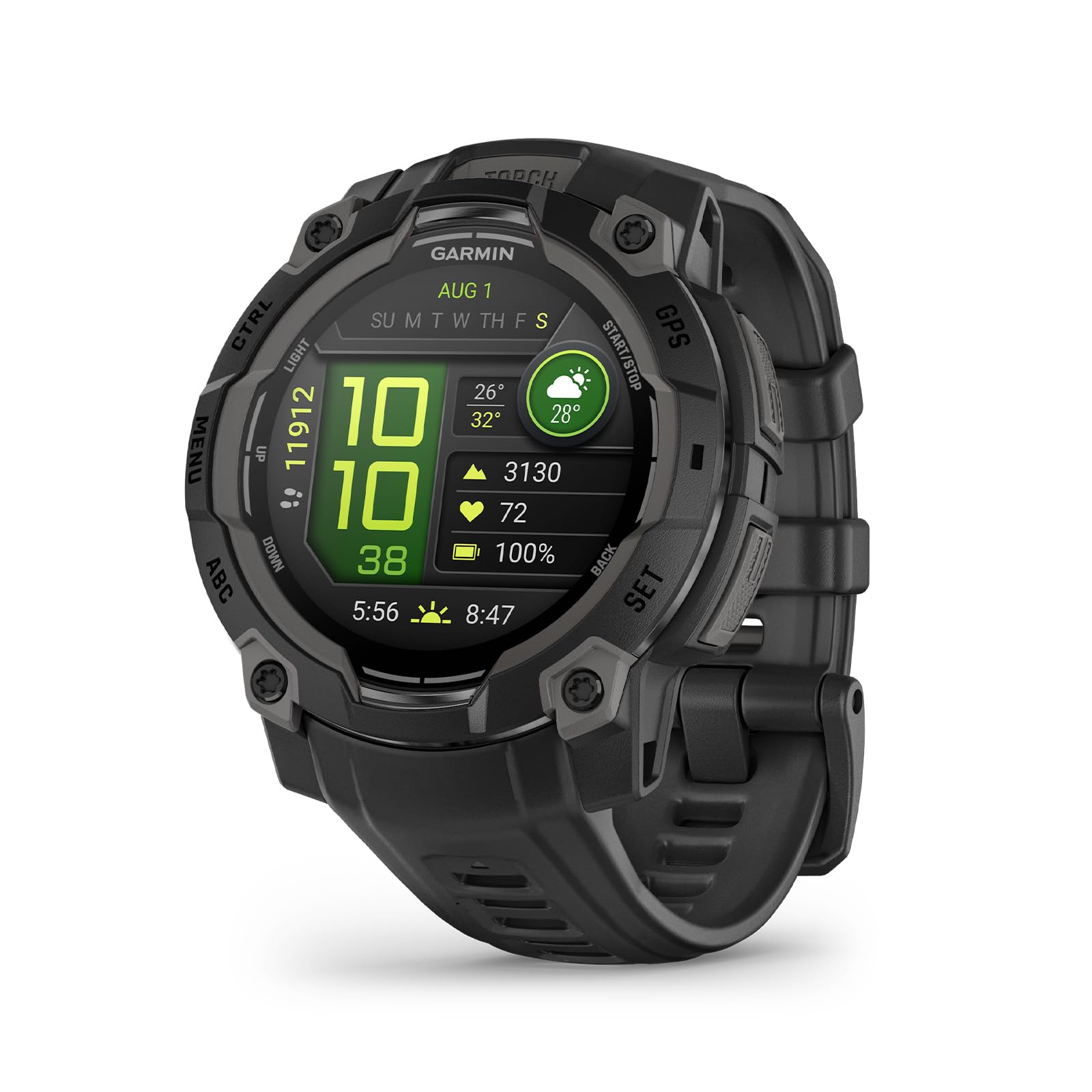 Garmin Instinct 3.45 mm, AMOLED, Black Bezel with Black Band - Image 1