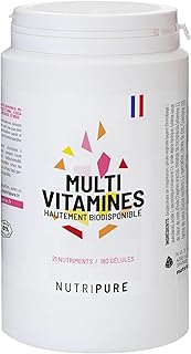 Multivitamins and Minerals 21 Essential Nutrients | Vitamins A, C, D, B1, B2, B3, B6, B9, B12, Magnesium, Zinc | Immunity, Fatigue, Skin | 180 Capsules | 3 Months | Made in France - Image 1
