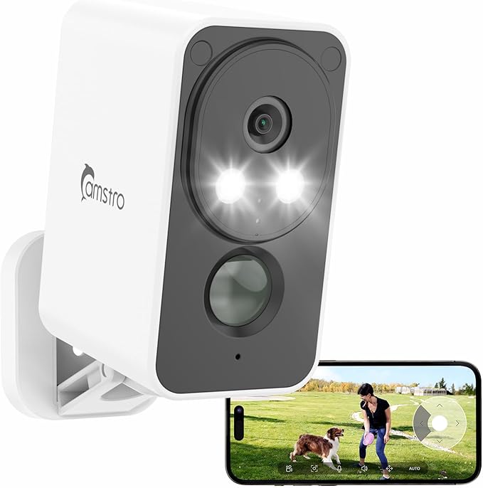 2K Wireless Outdoor Camera, 180° Panoramic, Night Vision, Human PIR, Battery 5200mAh, WiFi6 2.4GHz, Two-Way Audio, IP66, AI Detection, Alexa/Google, Cloud/SD - Image 1