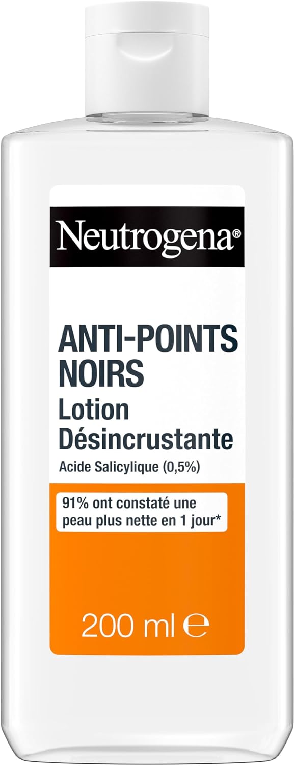 Neutrogena – Lotion Désincrustante Anti-Points Noirs (flacon de 200 ml) – Lotion pour le visage à l'acide salicylique (0,5%) – 91% ont constaté une peau plus nette en 1 jour* - Image 1