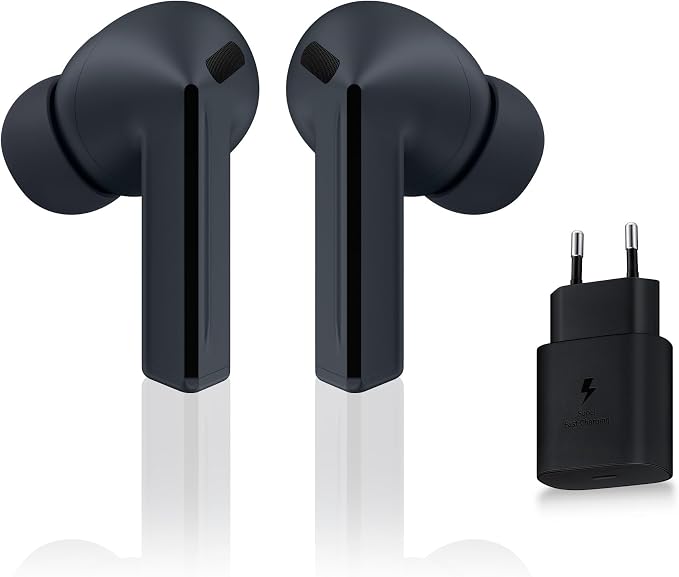 Samsung Galaxy Buds3 FE Wireless Earbuds, Bluetooth, Active Noise Cancelling, Audio 360, Gemini, 25W Fast AC Charger Included, Black, FR Version - Image 1