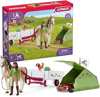 42533 Horse Club – Adventures at Sarah's Campsite, Set with 23 Elements Included, Including 1 Horse and 1 Character, Figure Set for Children from 5 Years - Image 1