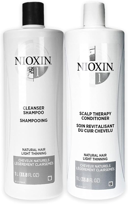 Nioxin System 1 Cleanser Scalp Therapy Conditioner Duo for Unisex 96 g Shampoo, Conditioner 1000 ml - Image 1
