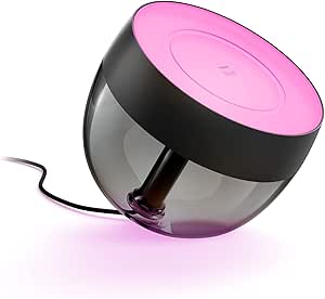 Philips Hue White & Color Ambiance, Iris Lamp, Bluetooth Compatible, Black, Works with Alexa, Google Assistant and Apple Homekit - Image 1