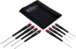 Wiha 26099 Precision Slotted Screwdriver Set in Canvas Pouch, 8 Piece Set - Image 1
