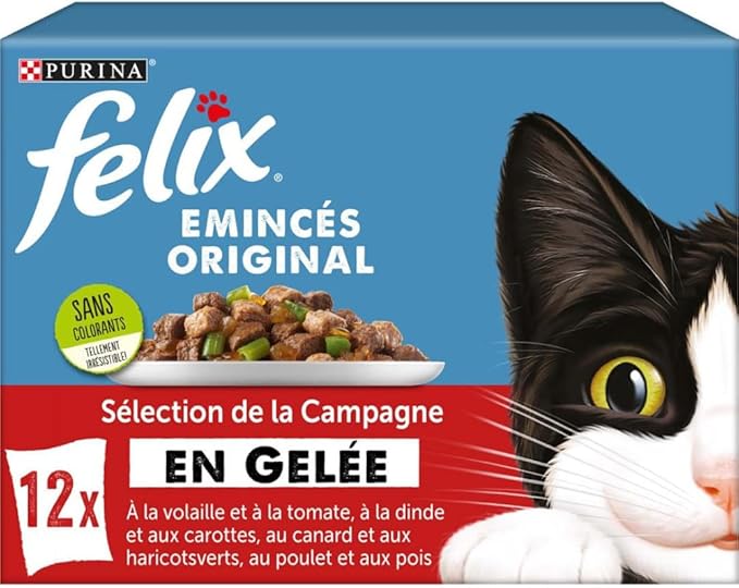FELIX | Original Sliced | Adult Cat | Selection of the Jellied Campaign: Poultry, Turkey, Duck, Chicken | 100% complete and balanced wet food | Fresh Sachets | 12 x 85g - Image 1