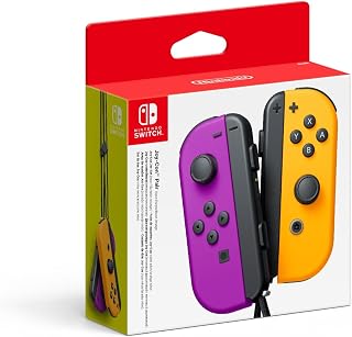 Nintendo Paire de Manettes Joy-Con Gauche Violet Néon/Droite Orange Néon [video game] - Image 1