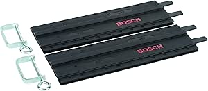 Bosch Accessories Bosch DIY 2 x Plastic Guide Rails with Clamp Clips (for PKS 55A/66A/66AF, 2x 350mm, Circular Saw Accessories) - Image 1