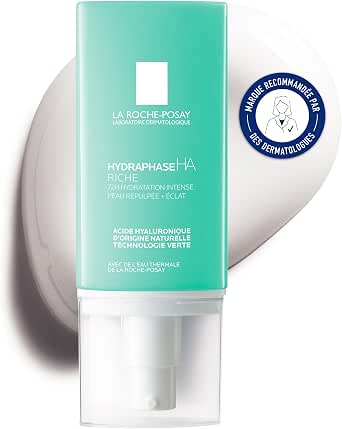 La Roche-Posay, Hydraphase HA, Moisturizing Rich Cream, Plumps & Brightens Enriched with Naturally Derived Hyaluronic Acid, For Sensitive & Dehydrated Skin, Normal to Combined, 50 ml - Image 1
