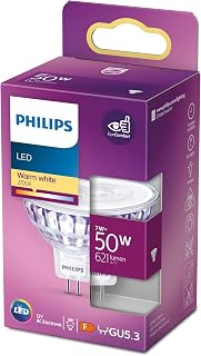 Philips ampoule LED Equivalent 50W MR16 Blanc chaud, Non dimmable, Verre - Image 1