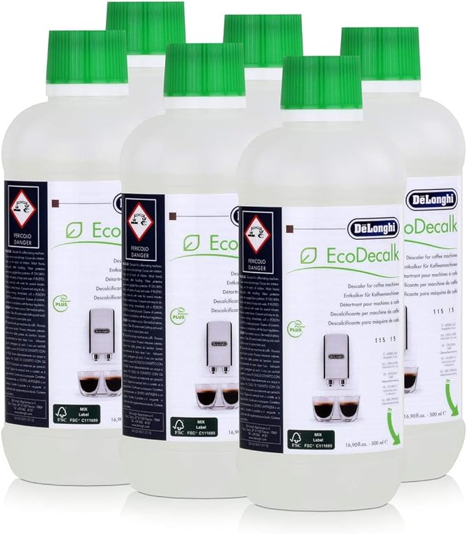 Delonghi EcoDecalk Descaler 500 ml Coffee Machine DLSC500 / 8004399329492 Pack of 6 - Image 1