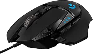 Logitech G G502 HERO High Performance Wired Gaming Mouse, 25K HERO Gaming Sensor, 25600 DPI, RGB, Adjustable Weight, 11 Programmable Buttons, Built-in Memory, PC/Mac - Black - Image 1