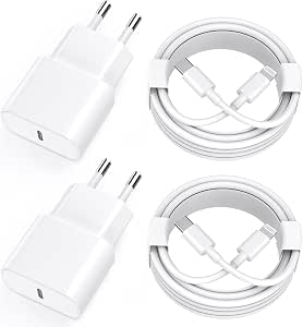 Fast Charger iPhone 11 12 13 14.4 Pack [Apple MFi Certified] Adapter Charger with 2M USB-C Lightning Data Charging Cord Compatible with iPhone 14 13 12 11 Pro Max XS XR X - Image 1
