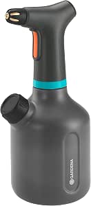 Gardena Pulv ppe1, EasyPump Pulv PE SS Wire AC font 360°, nozzle Brass, open gdee, plastitranslucent, AC stopper. Back, indic NV Filling (11114-20) - Image 1