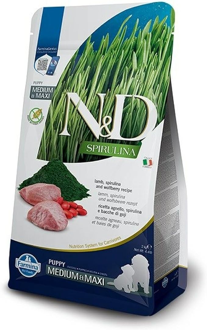 FARMINA ND Dog Puppy SPIRULINA Medium Maxi Lamb 7kg - Image 1