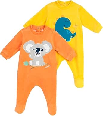 Chicco, Lot de 2 Grenouillères Bébé Fille et Garçon en Tissu Doux, Vêtements Enfant 0-24 Mois, Designed in Italy - Image 1