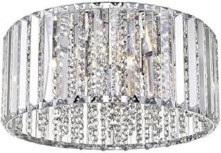 Impex Diore Plafonnier affleurant à 5 lumières, cristal chromé - Image 1