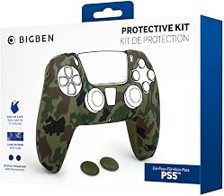 Silicon Skin pour Manette Sony Dualsense et Une Paire de Grips pour Joystick pour PS5. Couleur: Camo - Image 1