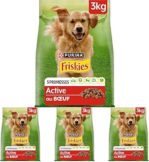 FRISKIES Croquettes Chien Active Bœuf 3KG (Lot de 4) - Image 1