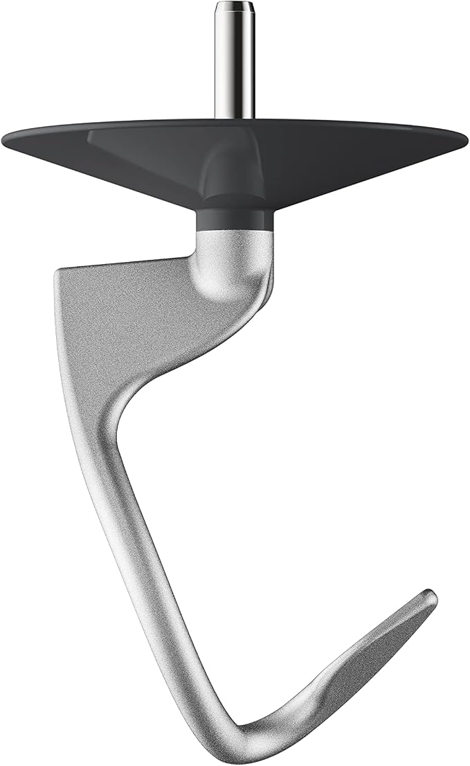 Kenwood Aluminium Dough Hook KAT53.000CA - Kenwood Food Processor Accessory - Mixer Hook Compatible with All Chef Food Processors, Dishwasher Safe - Aluminium - Image 1