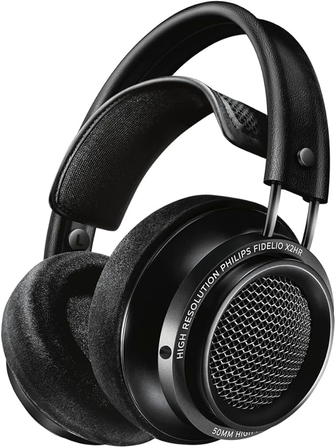 Philips Fidelio X2HR/00 Casque Supra-auriculaires, Casque Son Haute Définition (Haut-parleurs de 50 mm, Coussinets Deluxe à Mémoire de Forme, Clip pour le Fil Amovible) Noir [Amazon Exclusive] - Image 1