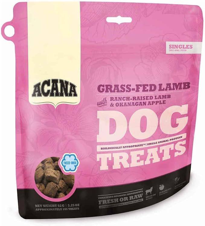 Acana Singles Freeze Dried Treats Dog - Grass-Fed Lamb - 92g - Image 1