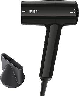 HD1.5 Hair Dryer, Compact and Lightweight with Concentrator, 1800W Motor with 3 Temperature/Speed Settings, Gloss Black Finish, BRHD150E - Image 1