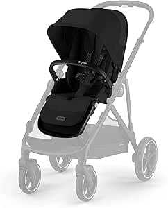 CYBEX Gold seat for GAZELLE S and e-GAZELLE S stroller, from birth to approx. 4 years, Moon Black - Image 1