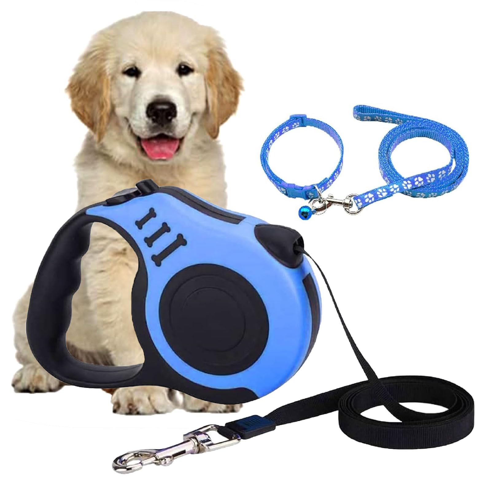 Retractable Dog Lead, 5 m Stable and Adjustable Retractable Dog Lead, 360° with Non-Slip Handle, Flexible for Training and Walking - Image 1