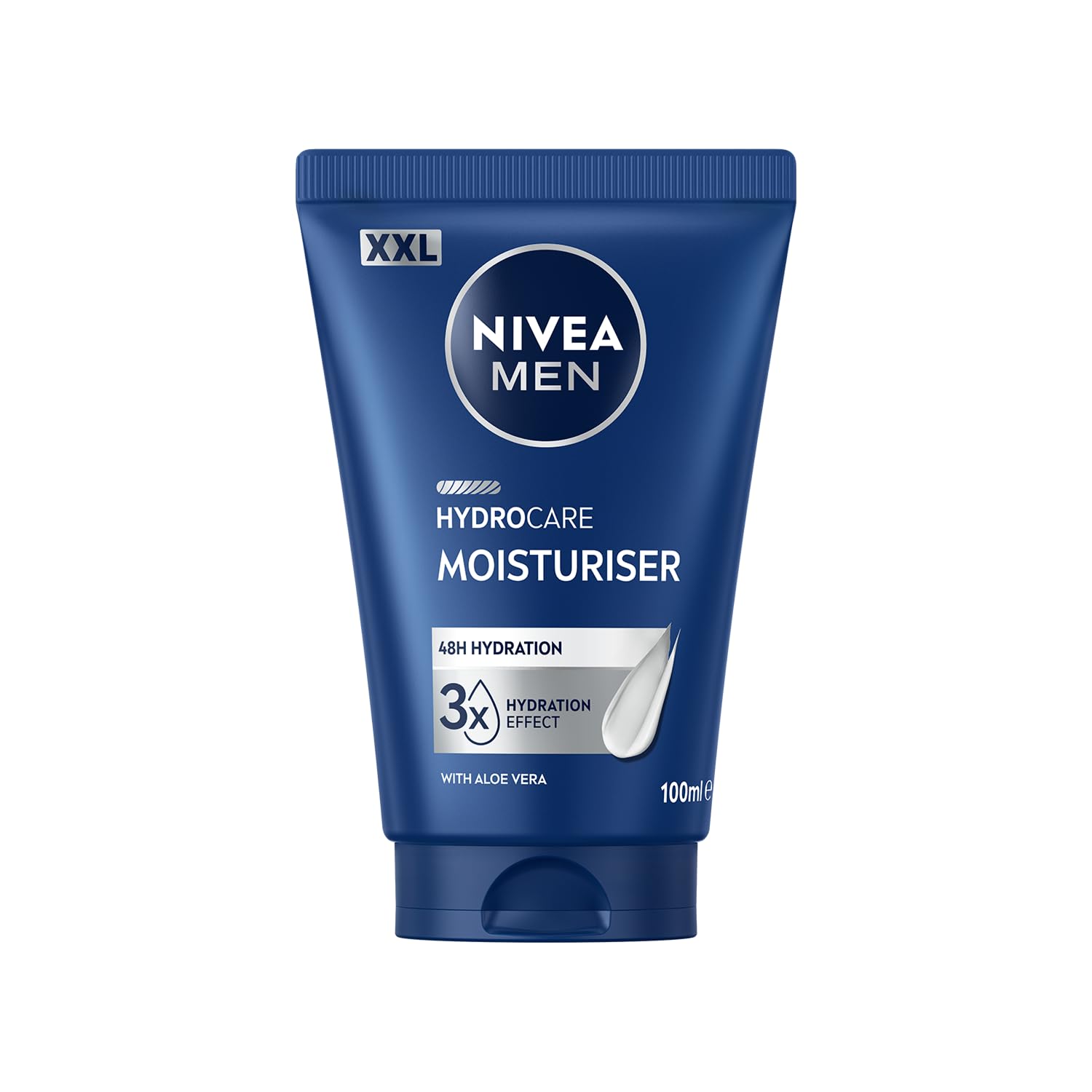 NIVEA MEN - Daily Face Moisturizing Cream - Immediate Hydration & 48H - Hydrocare - XXL Size - Aloe Vera & Pro-Vitamin B5-3 Moisturizing Effects - Non Greasy, Non Sticky - 100 ml - Image 1