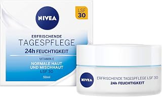 NIVEA Essentials Crème de jour hydratante 24 h SPF 30 pour peaux normales et mixtes 50 ml - Image 1