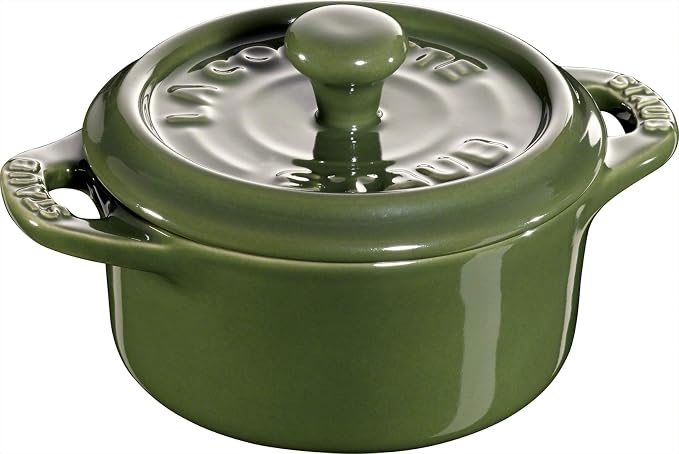 Mini casserole redonda de cerâmica da Staub - Verde - Image 1