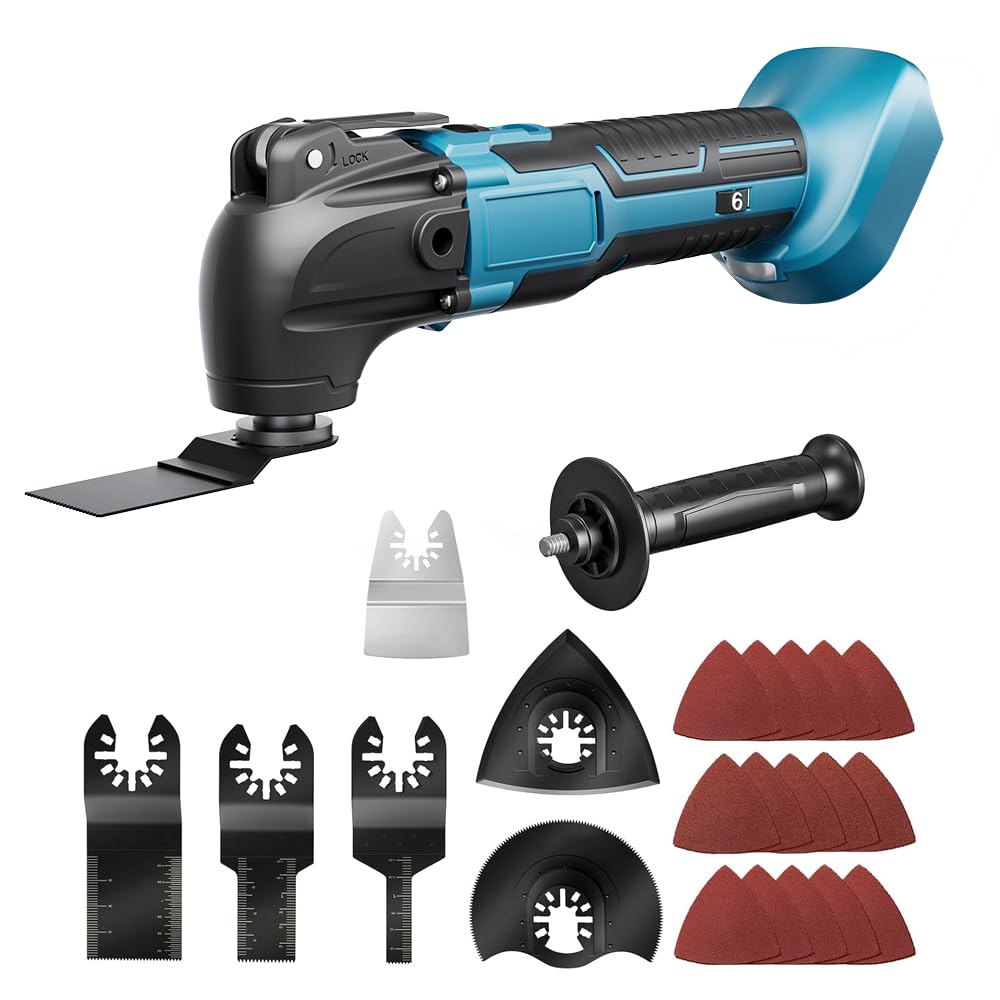 Multi-Tool Oscillating Cordless Oscillating Saw for Makita 18V Battery (No Battery), Multitool with 6 Adjustable Speed, Multifunctional Saw for Removing, Scraping, Cutting - Image 1