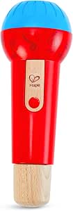 Hape - Children's resonance microphone - Wireless microphone without batteries - Wooden musical toy - Game for babies from 12 months - Musical instrument for girls and boys - Amplifies voice - Image 1