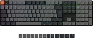 Keychron K5 QMK Clavier de Jeu Mécanique sans Fil Ultra-Fin, 104 Touches Programmerbar, Hot-Swap Commutateurs Rouge, Rétroéclairage RVB Bluetooth 5.2 pour Mac/Windows/Linux, Disposition FR- Version 2 - Image 1