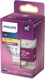 Philips ampoule LED Spot GU5.3 20W Blanc Chaud, Verre - Image 1
