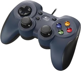 Logitech F310 Manette de Jeu Filaire, Configuration Type Console, Croix Directionnelle 4 Switchs, Prise en Main Confortable, Câble 1,8m, PC - Bleu/Gris - Image 1