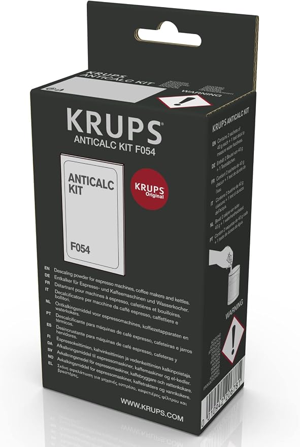Krups F054001B Descaler Sachets + Tester Stick for Nespresso Machines, Dolce Gusto, Full Auto, Espresso, Kettles F054001B, White - Image 1