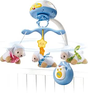VTech - Lumi Mobile Sheep Counter, Musical Baby Crib, Stroller and Seat Shell with Remote Control, Ceiling Projection, Lullabies, White Noises, Newborn Gift - Image 1