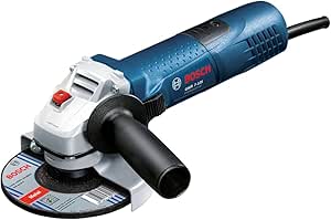 Bosch Professional angular grinder GWS 7-125 (Ø disc 125 mm, power 720 W, with auxiliary handle, clamping flange, protective cover, clamping nut, spanner)          [Energy Class A+] - Image 1