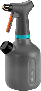 Gardena PPE Pulv 1 l PPE Pulv for Indoor Use AC 360° Function, Brass Nozzle, Open Grde, Trans Plastic, Integrated Metering Cap, AV Indicator Level Filled (11112-20) - Image 1