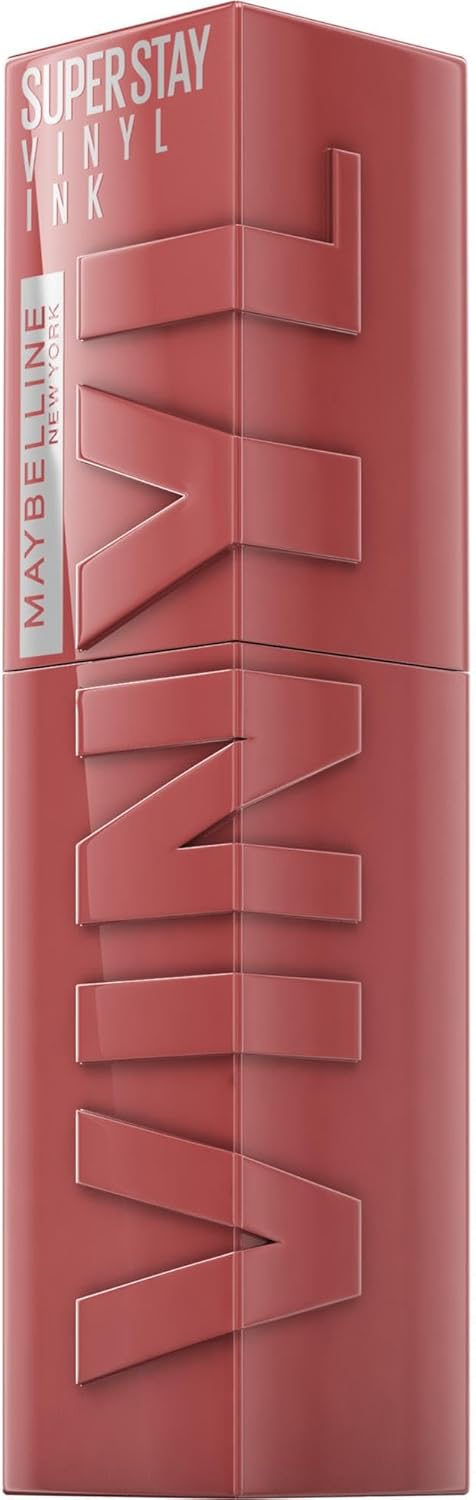 Maybelline New York - Liquid Lipstick - Glossy Vinyl Effect - Long-lasting - SuperStay Vinyl Ink Nude Shock - Shade : Peppy (115) - Image 1